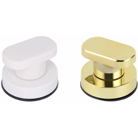 2 Pcs Ventouse Poignée Verre Ventouse Tiroir Armoire Réfrigérateur Porte En Verre Portable Mobilité Poignées - Or