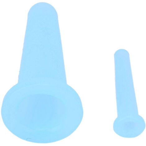 2 PCS Ventouses Visage Miniatures en Silicone Doux - Appareil de Massage Facial par Aspiration Portable pour Soin de la Peau à Domicile Bleu