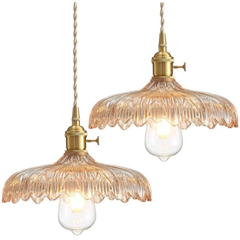 Wottes - 2 PCS Vintage Industrial Style Wall Lights, E27 Sconce Metal Cage Wall Edison Lighting Bedroom Lights Ø16cm Black - Black