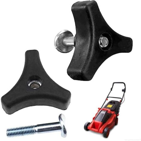 2 pcs Vis de poignée triangulaire, Boulon tondeuse à gazon, Écrou à ailettes pour Honda et autres marques