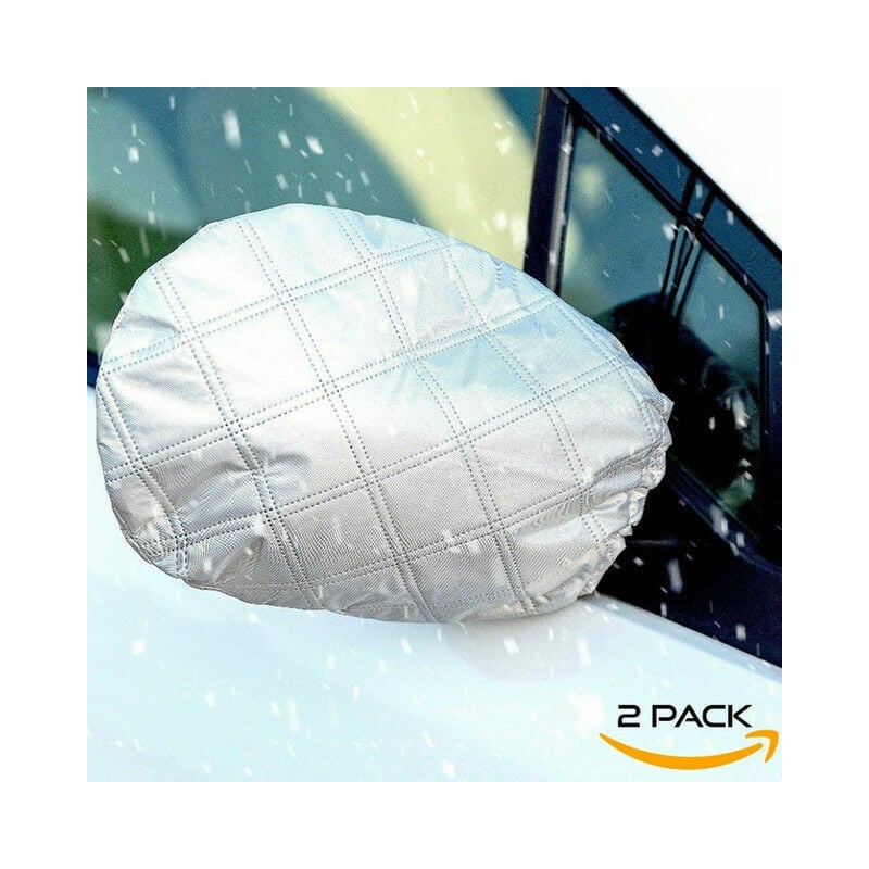 2 pcs Voiture Retroviseur Couverture Protection Hiver Universelle Size Anti Givre Neige Glace Pluie Soleil-3327cm