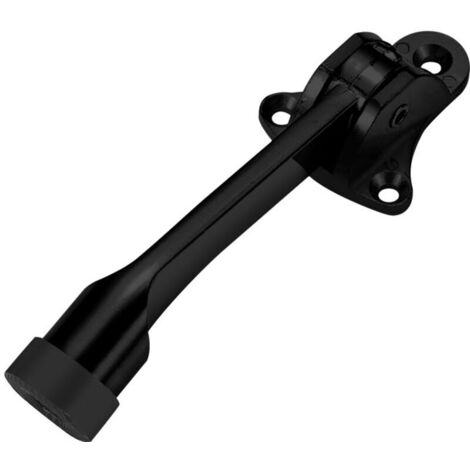 2 PCS，Butée de Porte à Ressort 126mm en Métal Butée de Porte à Levier avec 6 vis (Noir）