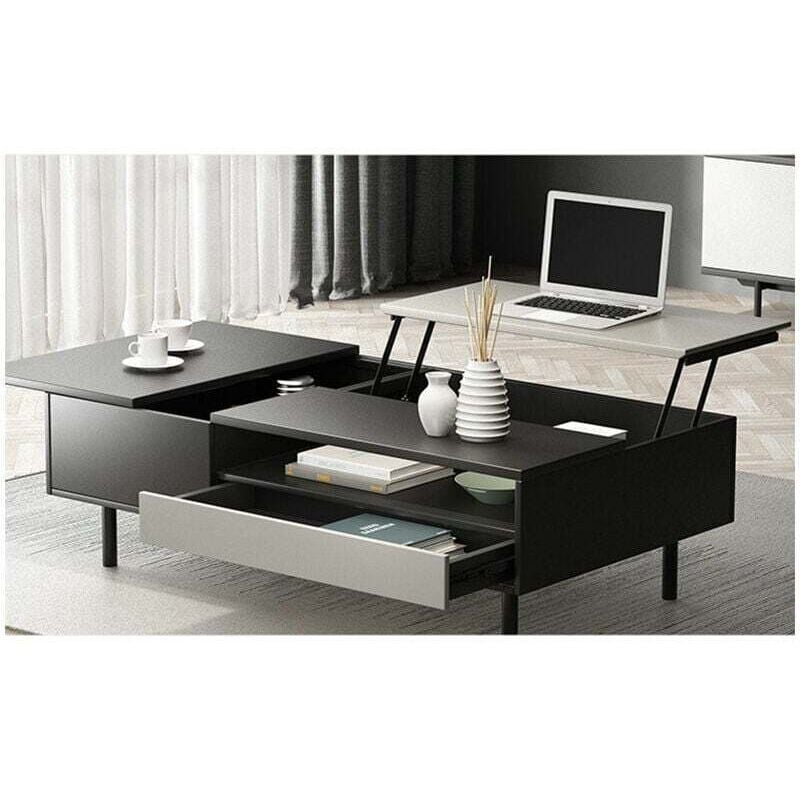 Alovez - 2 Pcs,Table Basse Relevable,Lift Up Ressort Charnière pour Table Basse,Sans vis,noir
