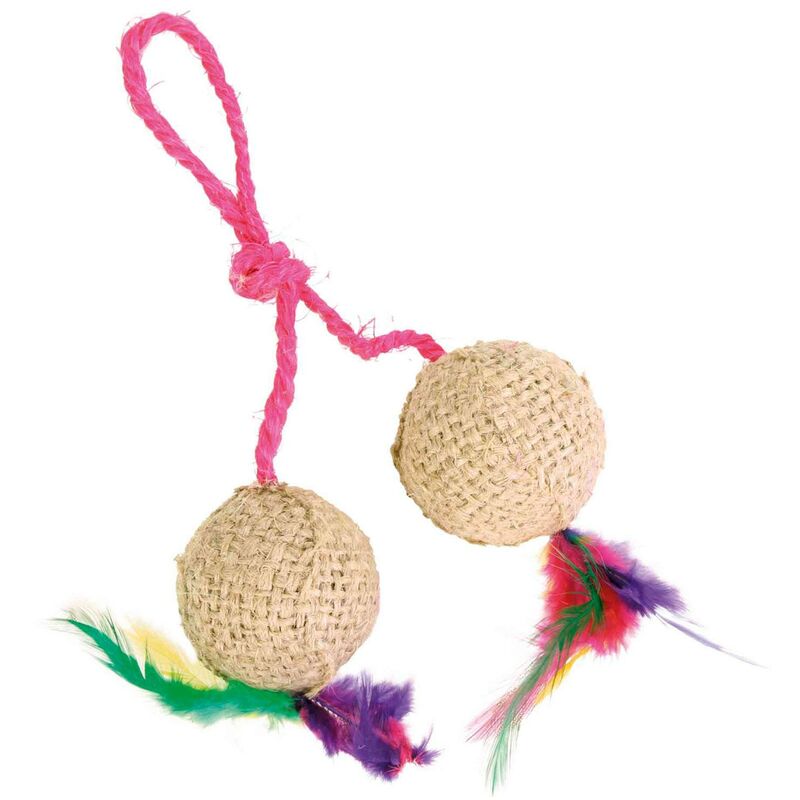 

Trixie 2 Pelotas Yute rellenas Catnip, con cuerda ø4.5 cm