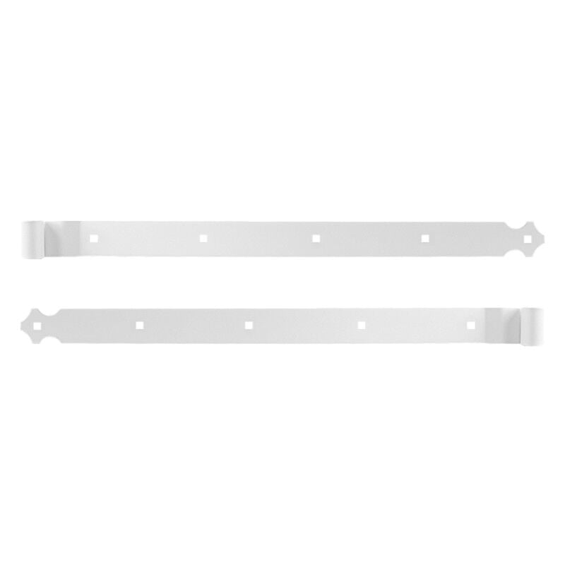 Store Menuiserie - 2 Pentures droite, Embout feston, Blanc, Aluminium, Longueur 544 mm, pour Volet Battant