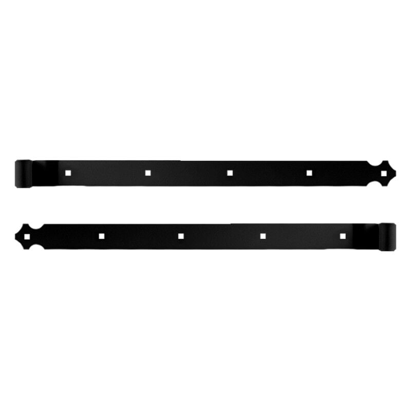 Store Menuiserie - 2 Pentures droite, Embout feston, Noir, Aluminium, Longueur 544 mm, pour Volet Battant