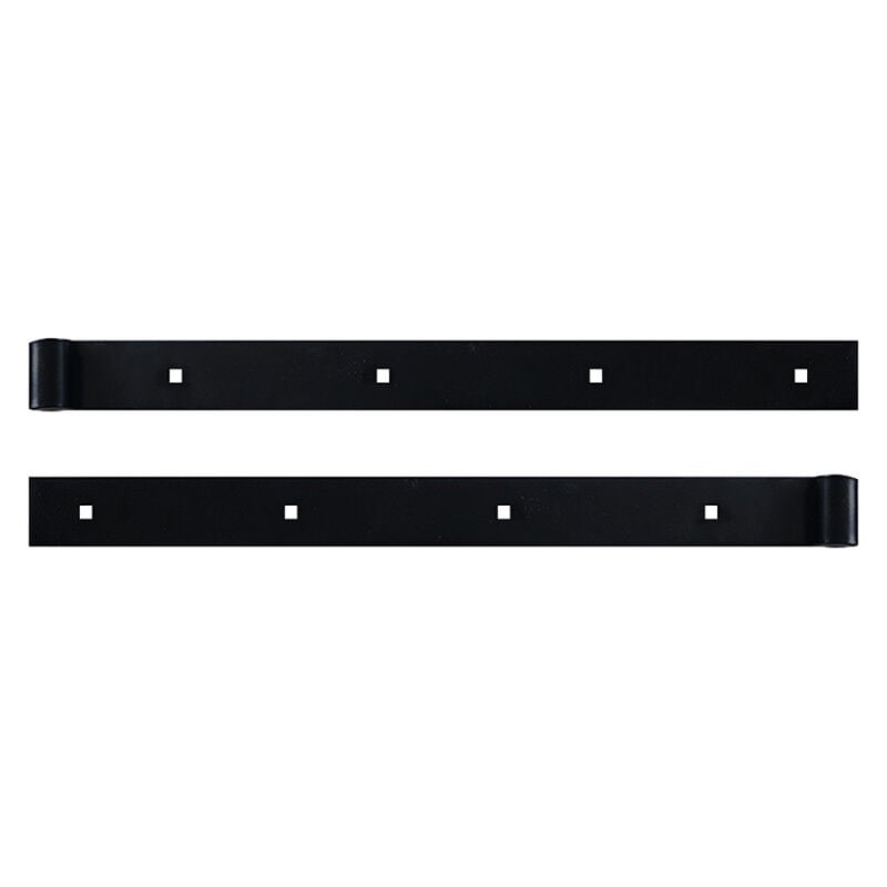 Store Menuiserie - 2 Pentures droite, Noir, Acier, Longueur 450 mm, pour Volet Battant Bois ou pvc