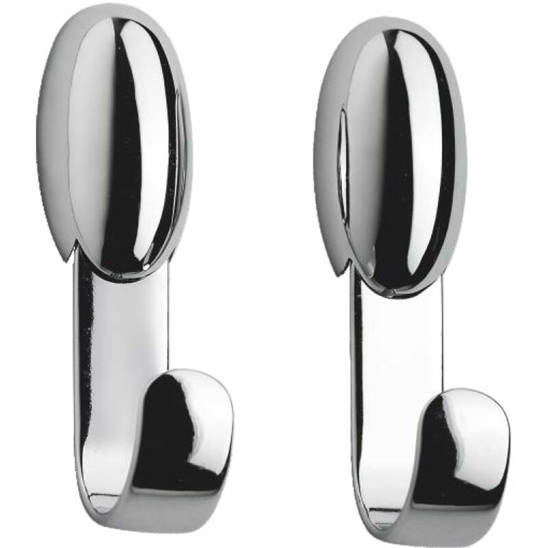 

2 percheros de pared para baño con ganchos colgadores 2 piezas mod. Daiana