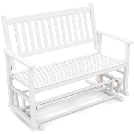 2-Person Garden Patio Glider Loveseat Chair Swing Rocking Bench w/Gentle Gliding