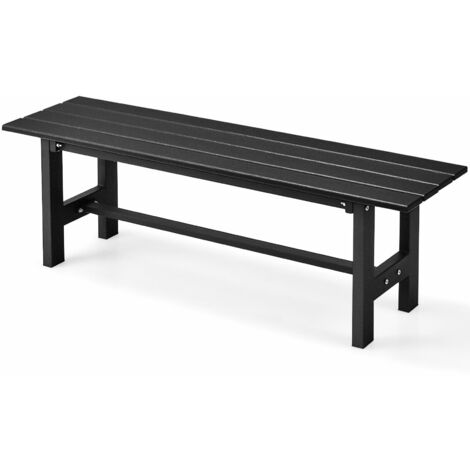 2-Person Outdoor Bench Waterproof Garden Seat Slatted Outdoor Furniture Loveseat