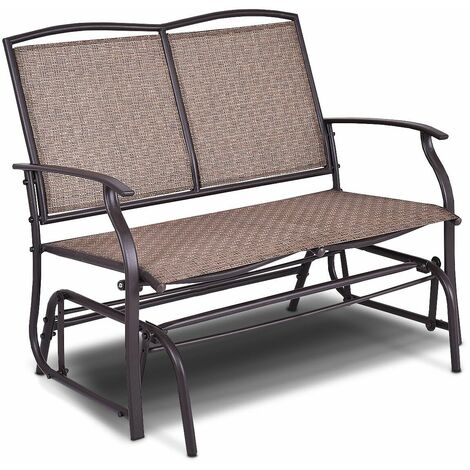 Mainstays retro deals outdoor glider bench