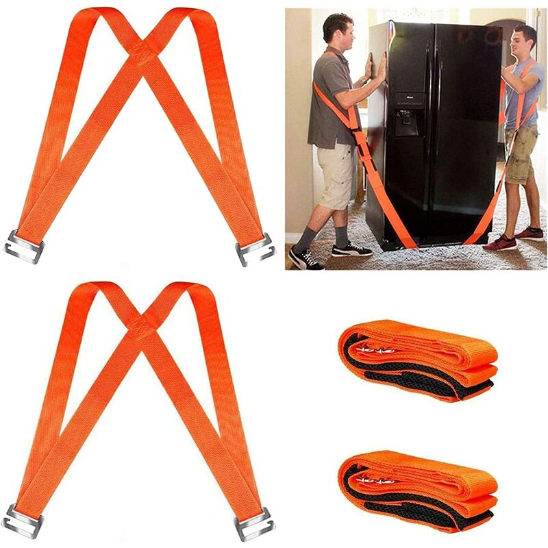 2 Personnes Soulever et Déplacer des Sangles, Sangle Demenagement, Sangle de Levage Jusqu, Sangles de Levage et de Déplacement des Meubles, pour