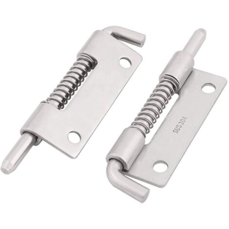 2 pestillos de resorte, cerrojos de resorte, cerraduras para puertas, muebles, portones y garajes, acero inoxidable 304, cilindro de 8,4 cm de largo