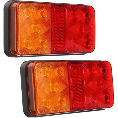 2 pezzi 12V 10LED impermeabile camion rimorchio camion fanale posteriore auto segnale di svolta freno posteriore lampada di arresto barca RV camper indicatore