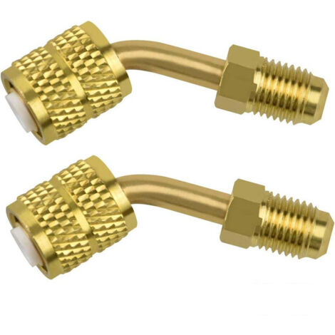 2 pezzi adattatore connettore split in ottone connettore split R410A connettore split da 5/16'' SAE a 1/4'' SAE per mini condizionatori split R410a, HVAC e servizi di refrigerazione