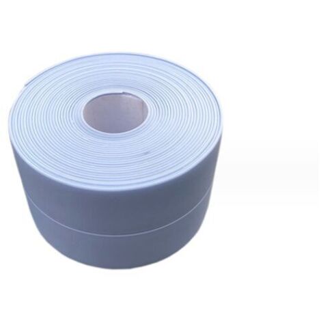 (2 pezzi blu) Battiscopa flessibile – striscia di finitura per cucina e bagno 38 mm 3,2 m, guarnizione autoadesiva, striscia pieghevole flessibile, striscia di tenuta