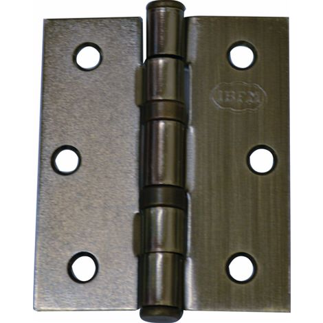 2 Pezzi Cerniera Porta A Libro Acciaio Bronzato IBFM 102X89mm 4X3,5" Cuscinetto a Sfera