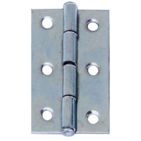 2 PEZZI - CERNIERE A SPINA FISSA 60X31MM - ZINCATE