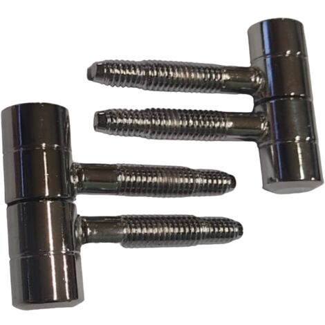 2 PEZZI - CERNIERE ANUBA TORNITE Ø13MM- IN ACCIAIO CROMATO - FEMMINE