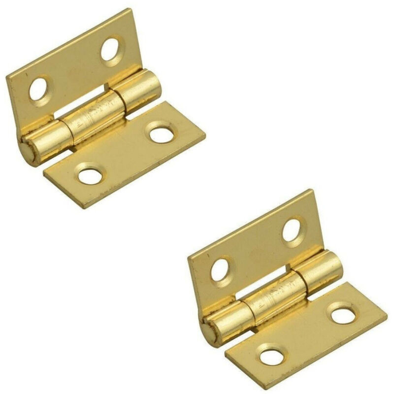 Image of 2 Pezzi Cerniere In Ottone Per Porte Mobili Armadi Sportelli Ante 25 Mm - - Trade Shop Traesio