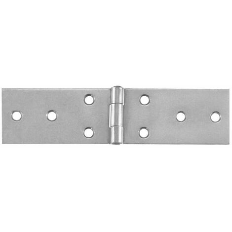 2 PEZZI - CERNIERE STRETTE LUNGHE IN ACCIAIO INOX 100x32MM - SPESSORE 1,5MM