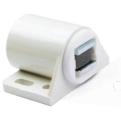 2 PEZZI - CHIUSURA MAGNETICA REGOLABILE DA APPLICARE - IN PLASTICA BIANCA CON VITI - FORZA MAGNETICA 10Kg