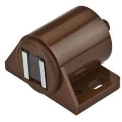 2 PEZZI - CHIUSURA MAGNETICA REGOLABILETIPO DA APPLICARE - CORPO IN PLASTICA MARRONE CON VITI - FORZA MAGNETICA 6Kg