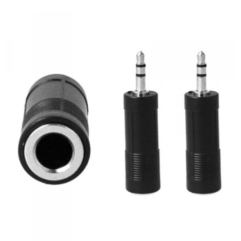 2 Pezzi Convertitore Adattatore Audio Stereo da 6,35mm Femmina a 3,5mm Maschio