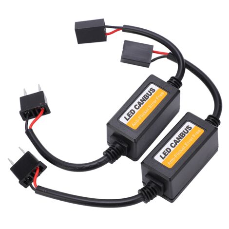 2 pezzi decodificatore LED antisfarfallio cruscotto errore codice errore cancellatore per H7 DC 9V16V