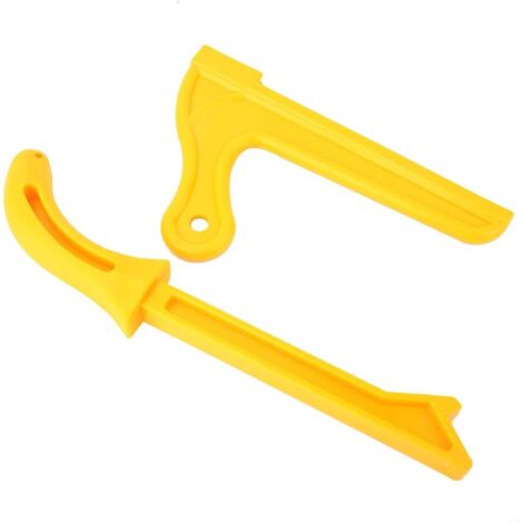 2 pezzi di bastoni di sicurezza in plastica gialla per sega da legno e blocco di spinta - Pratici strumenti per la lavorazione del legno per il taglio e la protezione (giallo)