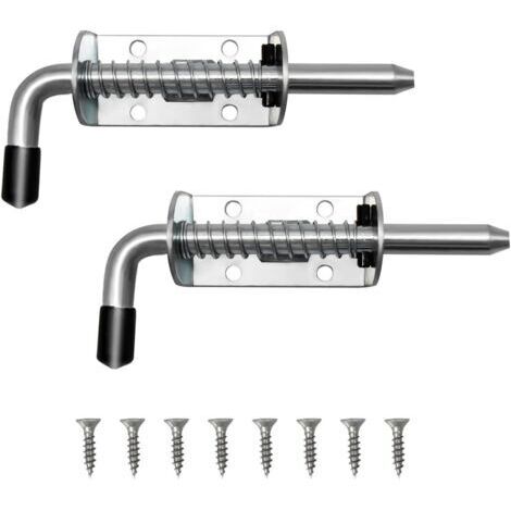 2 pezzi di chiusura a molla, serratura per porte in acciaio inox di alta resistenza, chiusure a molla ad alta capacità, ideali per camion, giardini e magazzini