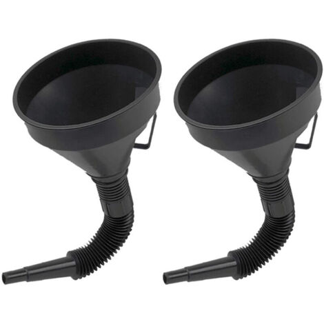 2 pezzi di grandi dimensioni imbuti flessibili in plastica per carburante, imbuto per olio, imbuto per filtro motore con filtro per motociclette, auto, benzina e usi domestici