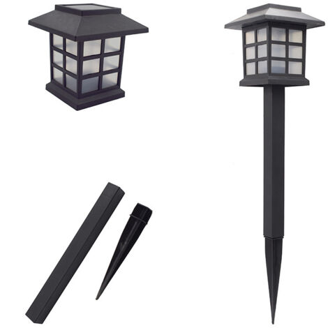 2 pezzi di luci solari da giardino impermeabili, lampada solare da esterno a forma di casa per decorazioni da giardino e caminetti