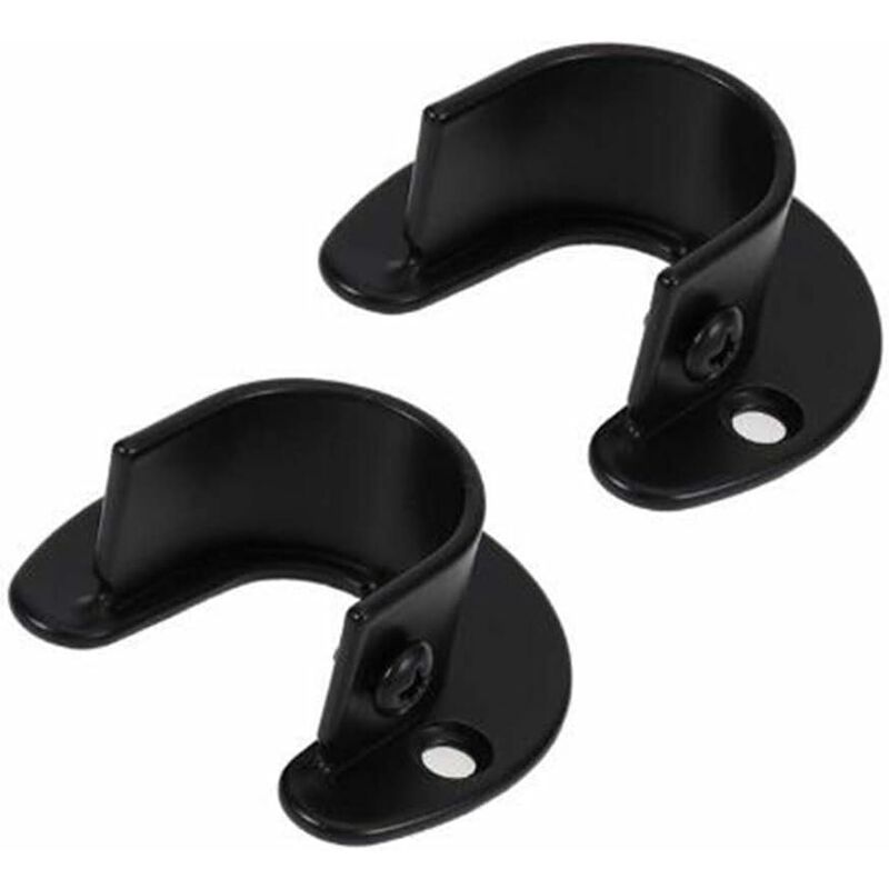 2 Pezzi di Nero Opaco in Acciaio Inox Doccia