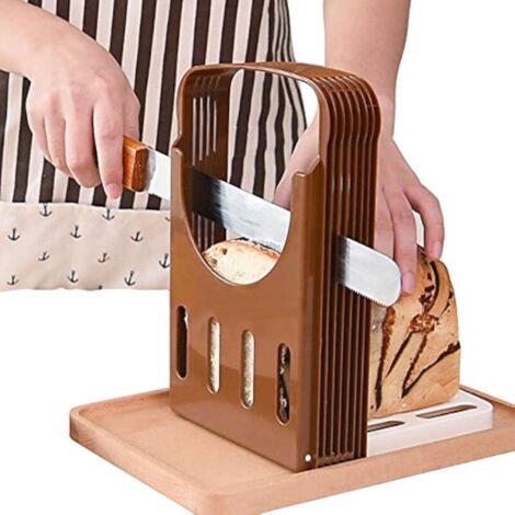 2 pezzi di pane, pane tostato, guida di tranchage di sandwich, strumento di cucina flessibile con 4 ripiani regolabili per dolore, dolore alla griglia, sandwich, jambon, formaggio, legumi, resina ABS 