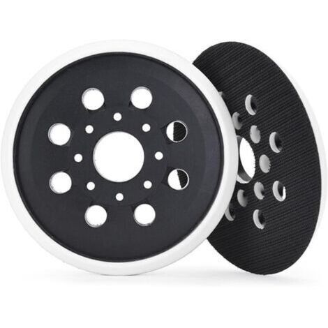 2 pezzi di piastra di levigatura compatibile con Bosch PEX 220 A, GEX 125-1 AE, PEX 220 AE, accessori per levigatura 125 mm con sistema a gancio e anello (adattatore a vite), 8 fori