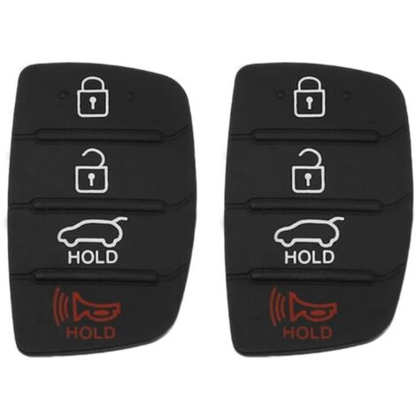 2 pezzi di ricambio in gomma per portachiavi con telecomando a 4 pulsanti Hyundai Santa Fe Sport Sonata 2018 2017 2016 2015 2014 2013 con tastiera