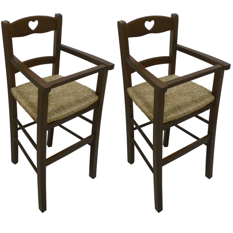 2 pezzi di Seggiolone sediolone sedia sgabello in legno ...