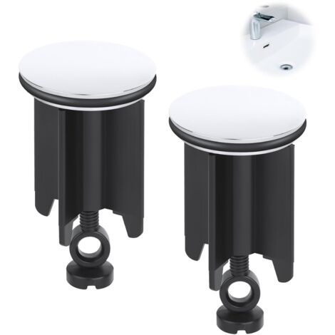 2 pezzi di tappi di scarico, tappo per lavandino del bagno da 40 mm, tappo universale per lavandino, tappo di scarico regolabile in altezza, tappi di scarico per lavandini da cucina e da bagno