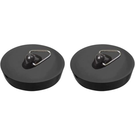 2 pezzi di tappi in gomma per lavello, tappi per lavello da cucina, tappo in gomma per lavello con anello di sospensione, per vasca da bagno, cucina