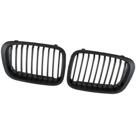 -2 pezzi griglia nera opaca per BMW E46 Serie 3 4 porte 1998-2001