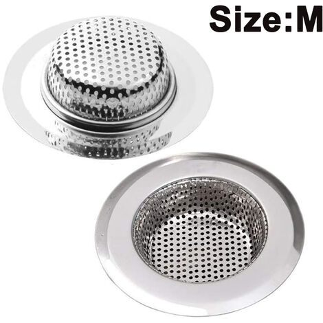 doccia perfetti per cucina filtro anti-intasamento bagno in acciaio inox Fingertoys Set di 3 filtri per lavello da cucina con coperchio fori microperforati 