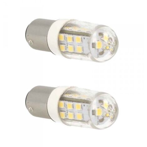 2 Pezzi Lampada Led Barca BAY15D Bianco Neutro 12V 24V 4W