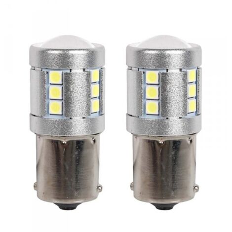 2 Pezzi Lampada LED BAU15S PY21W 21 SMD 3030 12V 24V Canbus Bianco Freddo 3.5W