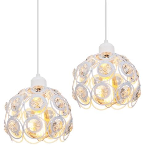 2 Pezzi Lampadario Creativo Moderno E27 Illuminazione Camera Letto Soggiorno Corridoio Decorareazione Lampada a Sospensione Ø20CM