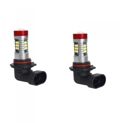2 Pezzi Lampade LED HB3 9005 12V 24V 15 SMD 3030 400lm 8W Bianco Freddo per Fendinebbia H60mm