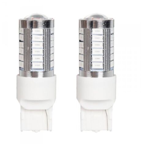 2 Pezzi Lampade LED T20 7440 W21W 33 SMD 5730 12V 24V 280lm 3W Rosso Auto Camion 61mm