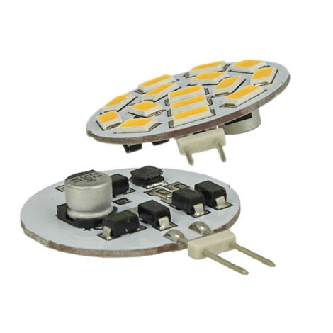 2 Pezzi Lampadine LED G4 Bispina DC AC 12V 24V 3,5W Bianco Neutro 4500K 15 SMD 5630 10V-30V