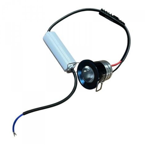 2 Pezzi Mini Faretto Led Da Incasso Rotondo, Carcassa Nera 4000K, 2.5W 220LM 220V, Ø3229mm, Foro 27mm, Angolo 15° IP20