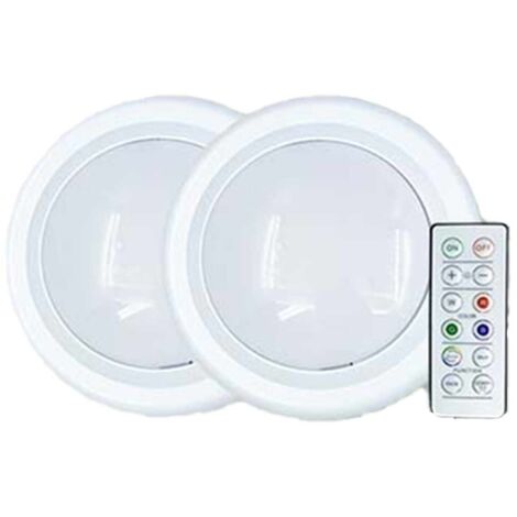 2 Pezzi Mini Lampade LED RGB Dimmerabili con Telecomando 4 Modalità 6lm 0.5W